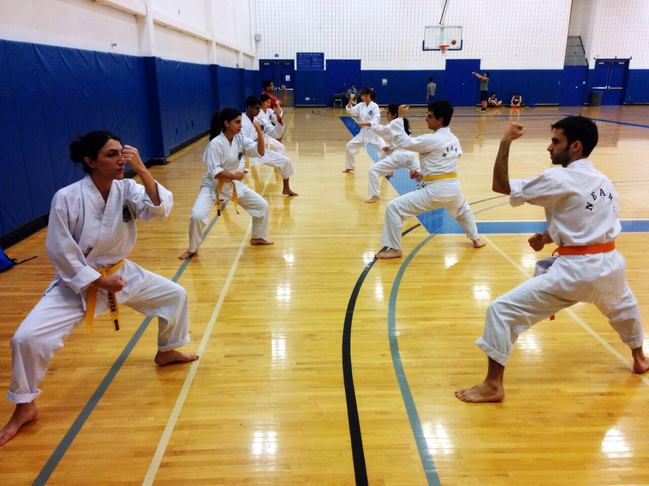 A NEARU student training the body